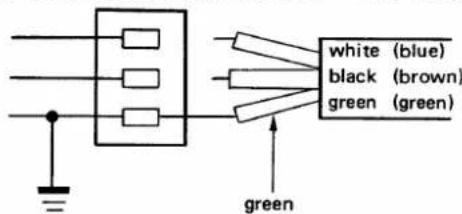 white (blue) black (brown) green (green) green