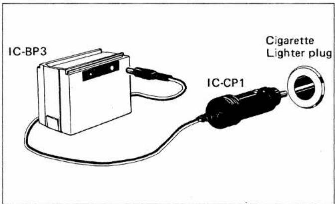 IC-BP3 Cigarette Lighter plug IC-CP1