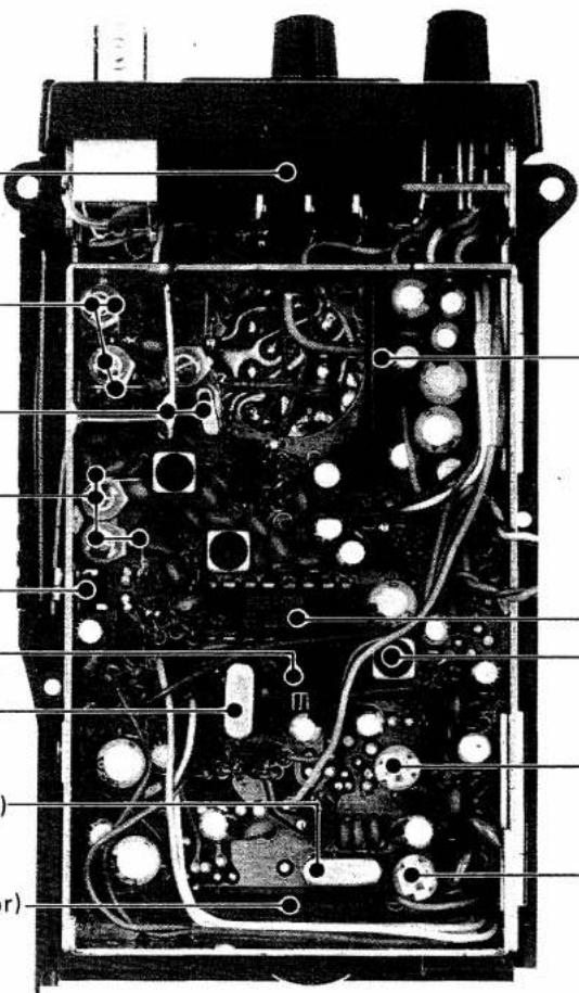 Technical diagram of an electronic device with labeled components and wiring, showing internal circuitry and wiring connections.
