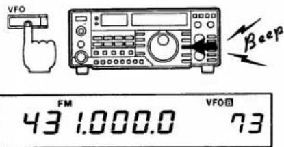 VFO FM 43 1.000.0 VFO回 73
