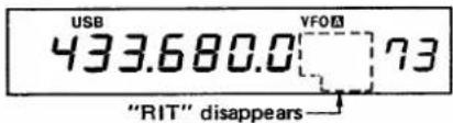 USB 433.680.0 VFO 73 "RIT" disappears—