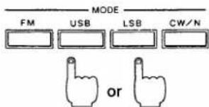 MODE FM USB LSB CW/N or