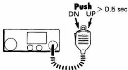 Push DN UP > 0.5 sec
