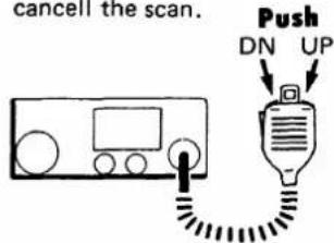 cancel the scan. Push DN UP