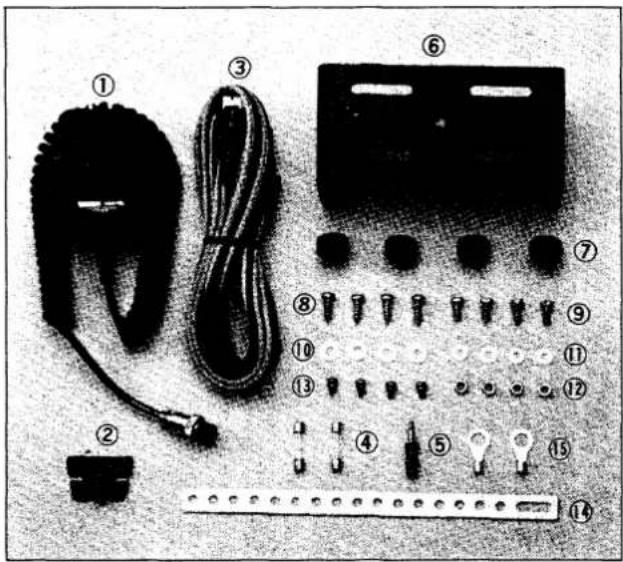 Labeled diagram of a mechanical or electrical component with numbered parts including wires, connectors, and a terminal block.