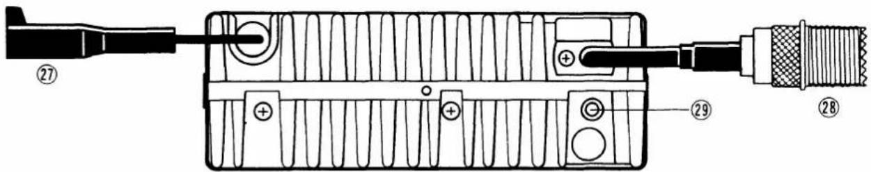 Technical diagram of an electrical connector with labeled parts and numbered annotations