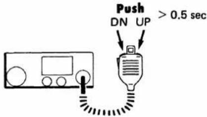 Push DN UP > 0.5 sec