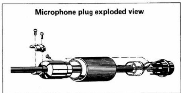 Microphone plug exploded view