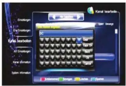 SKYMASTER DCHD 9000 - Kanal bearbeiten - 1