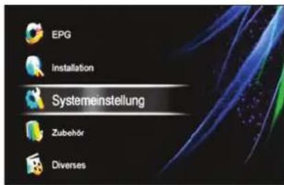 SKYMASTER DCHD 9000 - Das OSD-Menü – Systemeinstellung - 1