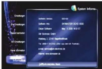 SKYMASTER DCHD 9000 - Kanal Information - 1