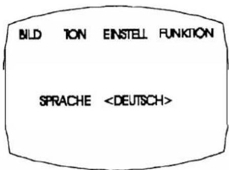 BILD TON EINSTELL FUNKTION SPRACHE