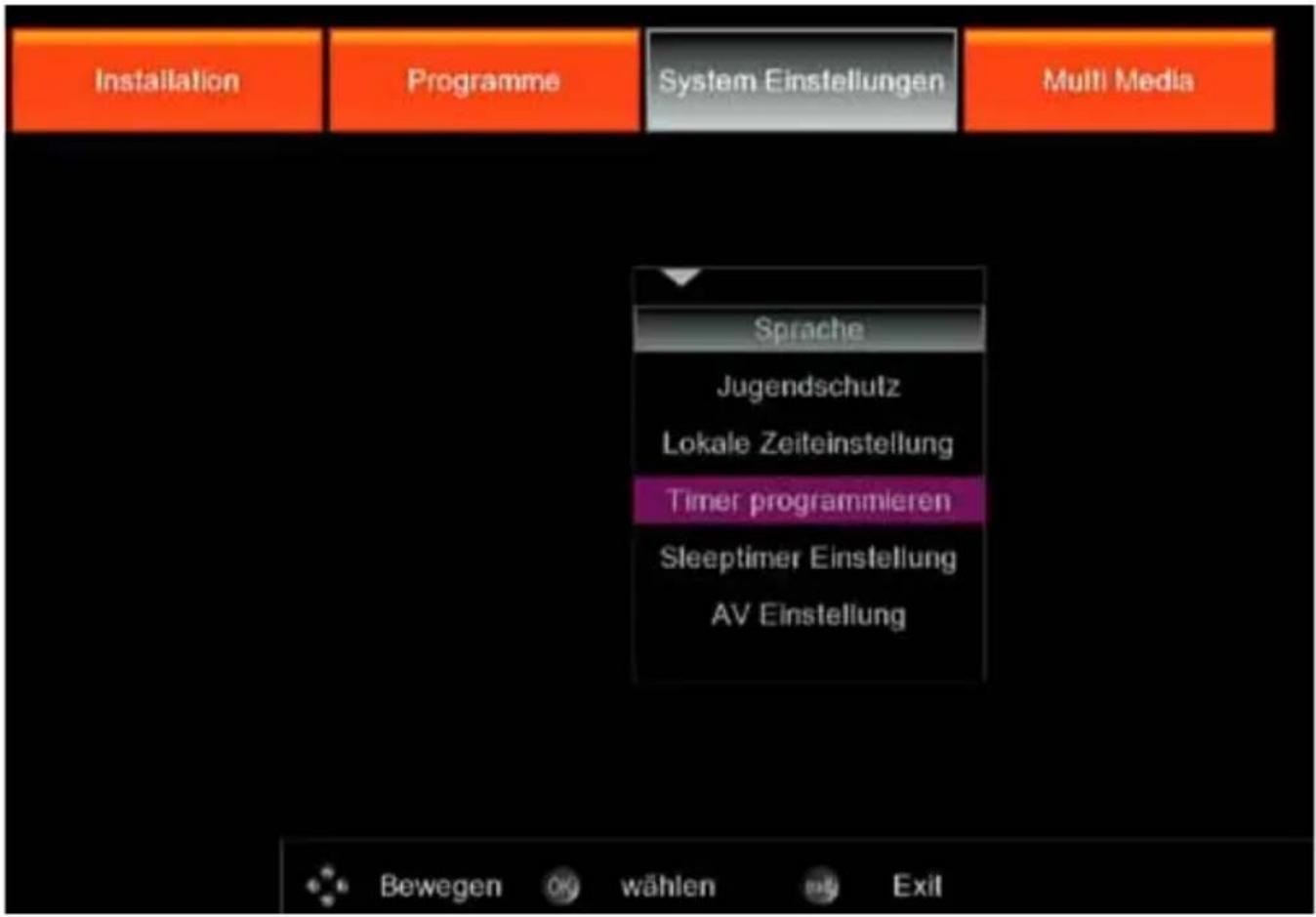 SetOne Easy One HX 60 HDplus - Menü - Systemeinstellungen - 1