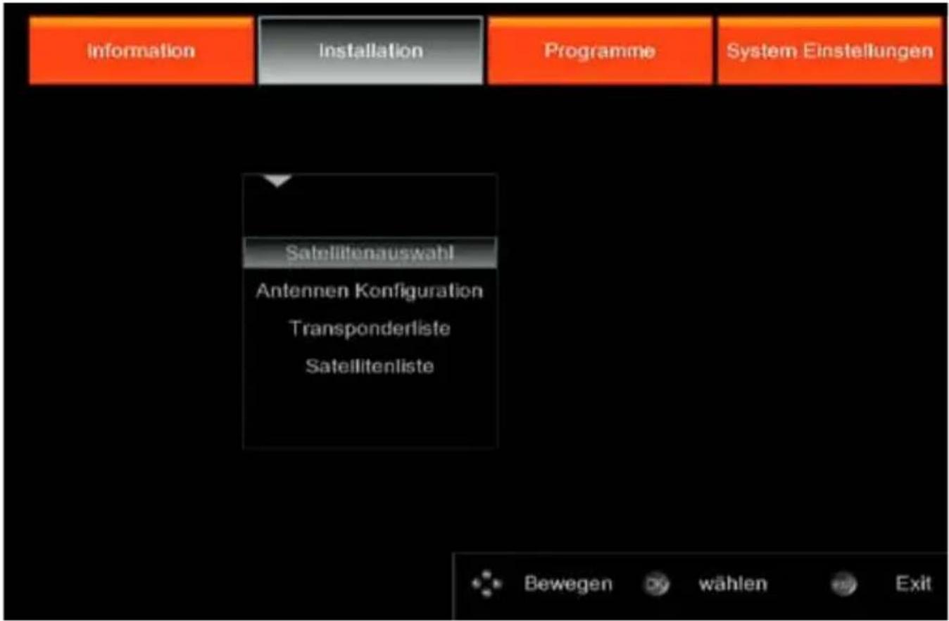 SetOne Easy One HX 60 HDplus - Menü - Installation - 1