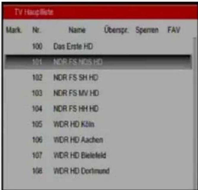 SetOne Easy One HX 60 HDplus - Programmliste 1-99- bearbeiten - 1