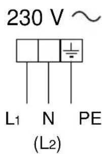 230 V ~ L1 N PE (L2)