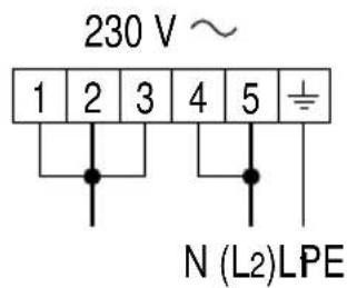 230 V ~ 1 2 3 4 5 ± N (L2)LPE