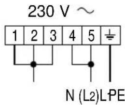 230 V ~ 1 2 3 4 5 ± N (L2)LPE