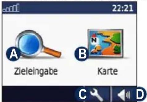 22:21 A Zieleingabe B Karte C D