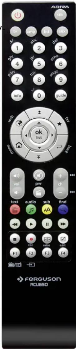 Ferguson Ariva 152Combo - Programmieren anhand des Herstellercodes - 1