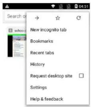 CYRUS CS27 - Hauptmenü→Chrome Browser - 2