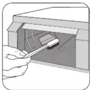 Novamatic WA 610E - Reinigung der Schubladenaufnahme - 1