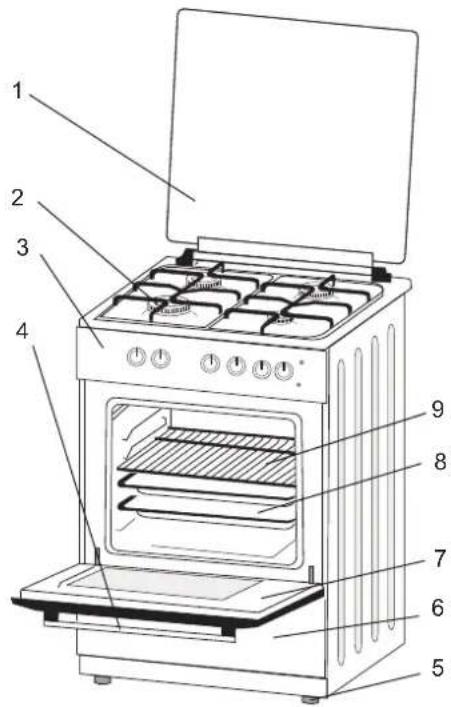 TECHWOOD SHA 50 EL-Gas - Gas-Standherd - 1