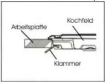 Arbeitsplatte Kochfeld Klammer