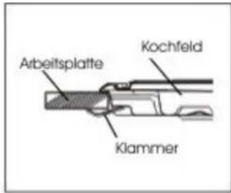 Arbeitsplatte Kochfeld Klammer