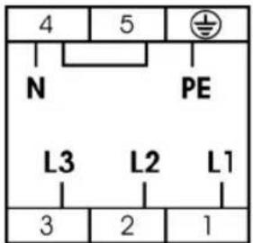 4 5 N PE L3 L2 L1 3 2 1