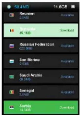 58.4MB 14.5GB Reunion 2.5MB Available Romania 45.1MB Download Russian Federation 622.0MB Available San Marino 215MB Available Saudi Arabia 68.0MB Available Senegal 3.6MB Available Serbia 13.3MB Download