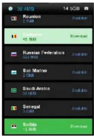 58.4MB 14.5GB Reunion 2.0MB Available Romania 45.1MB Download Russian Federation 622.9MB Available San Marino 210MB Available Saudi Arabia 60.9MB Available Senegal 3.0MB Available Serbia 13.9MB Download