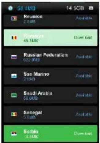 58.4MB 14.5GB Reunion 2.0MB Available Compass 45.1MB Download Russian Federation 622.0MB Available San Marino 219MB Available Saudi Arabia 58.6MB Available Senegal 3.0MB Available Serbia 3.3MB Download