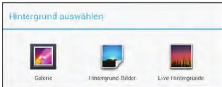 Hintergrund auswählen Galerie Hintergrund-Bilder Live-Hintergründe