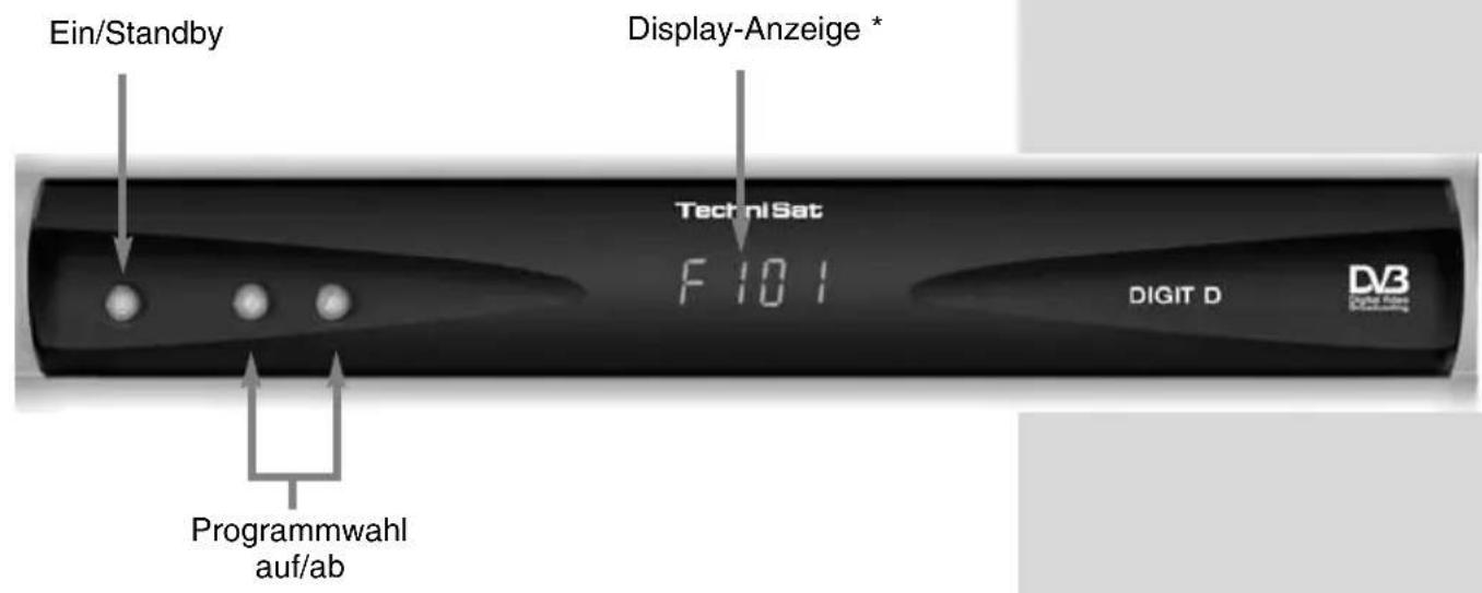Ein/Standby Display-Anzeige * TechniSat F101 DIGIT D DVB Programmwahl auf/ab
