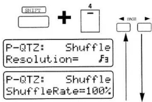 SHIFT + 4 P-QTZ: Shuffle Resolution= Fa P-QTZ: Shuffle ShuffleRate=100%