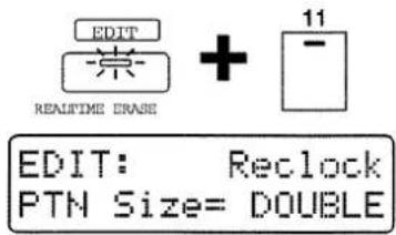 ROLAND MC-505 - Konvertieren des Noten-Timing eines Patterns (Reclock) - 2