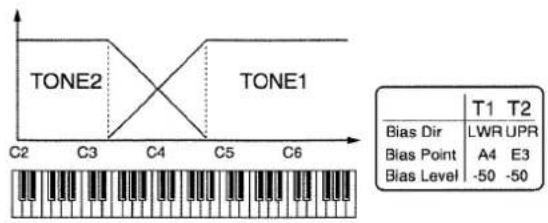 TONE2 TONE1 C2 C3 C4 C5 C6 T1 T2 Bias Dir LWR UPR Bias Point A4 E3 Bias Level -50 -50