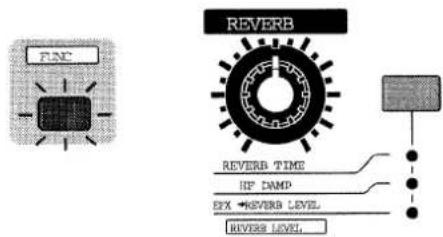 FNC REVERB REVERB TIME IF DAMP EX - REVERB LEVEL RIVER LEVEL