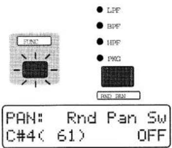 LPF BPF HPF PKG RND PAN PAN: Rnd Pan Sw C#4( 61) OFF