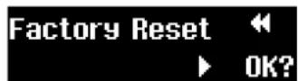 ROLAND MT-90U - Press the [◀ (Bwd)] or [ (Fwd)] button until "Factory Reset" appears. - 1