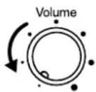ROLAND MT-90U - Set the volume to its lowest level by turning the [Volume] knob all the way to the left. - 2