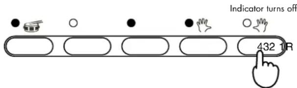 Indicator turns off 432 1R