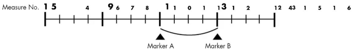 Measure No. 1 5 4 9 6 7 8 1 1 0 1 1 3 1 2 12 43 1 5 1 6 Marker A Marker B