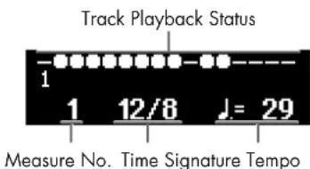 Track Playback Status 1 1 12/8 J= 29 Measure No. Time Signature Tempo