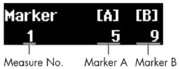 Marker 1 [ A ] 5 [B] 9 Measure No. Marker A Marker B