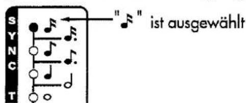 SYNC T " " is ausgewählt