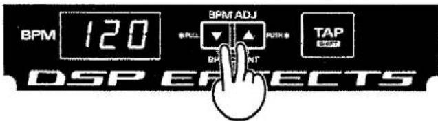 BPM 120 BPM ADJ RULL PUSH TAP DSP EFFECTS