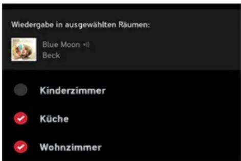 Wiedergabe in ausgewählten Räumen: Blue Moon •1 Beck Kinderzimmer Küche Wohnzimmer