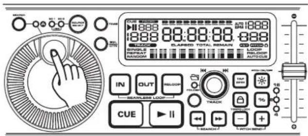 CUE 1888 1888 ELAPED TOTAL REMAIN OUT REPEAT RANDOM IN BEAMER LOOP CUE II TRACK TAP THIRD LIME +/- +/-